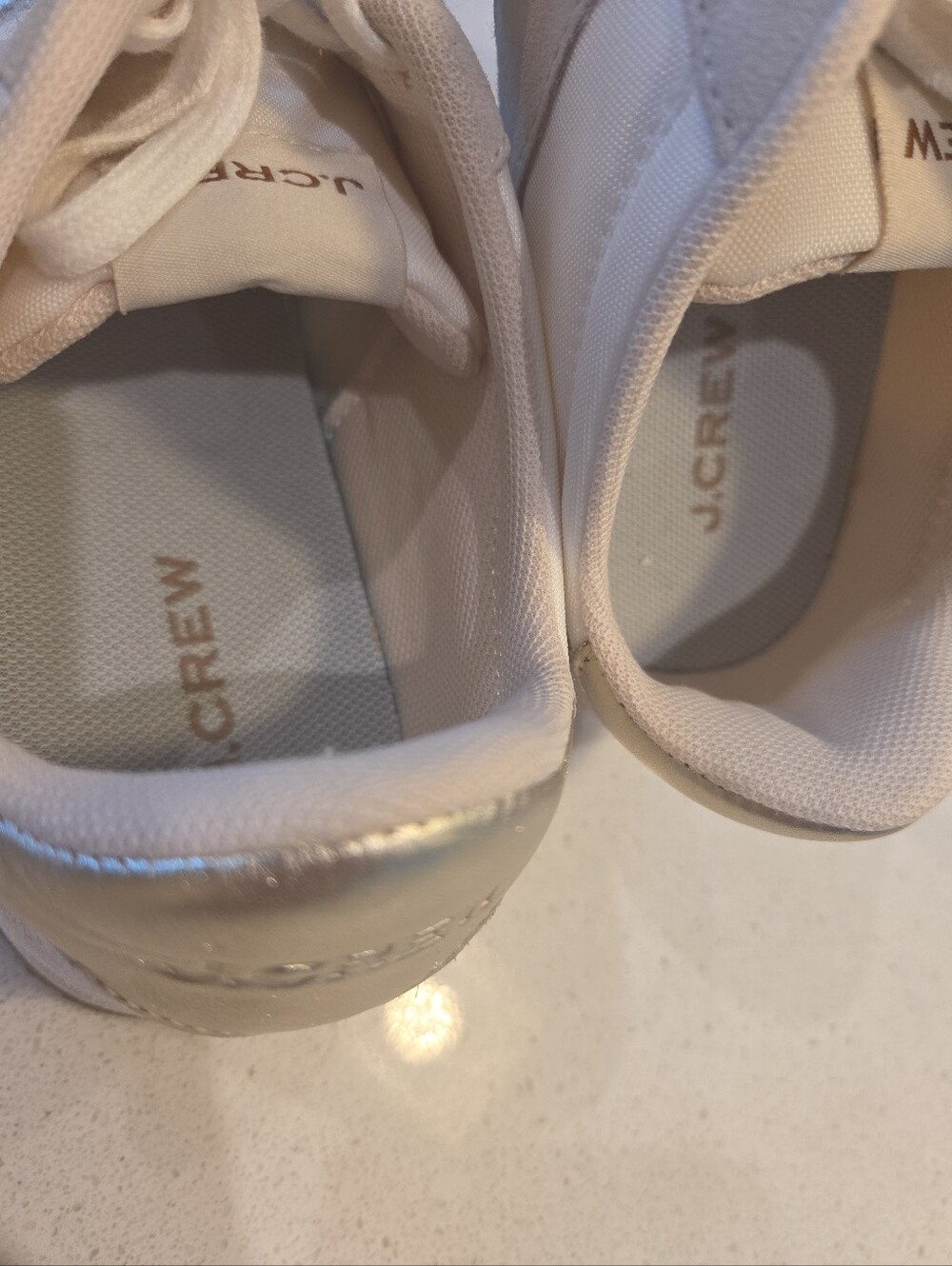 J CREW J.Crew trainers in metallic colorblock Mountain ivory gold - Picture 11 of 11
